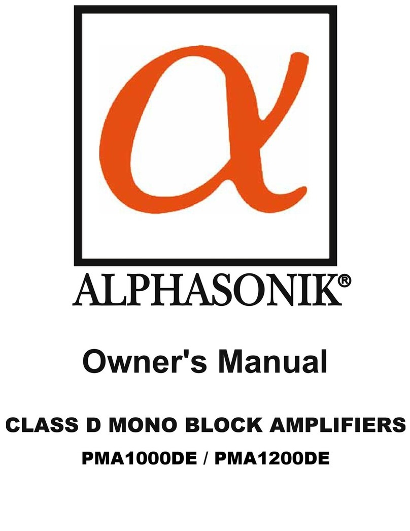 Alphasonik PMA1000DE owner's manual