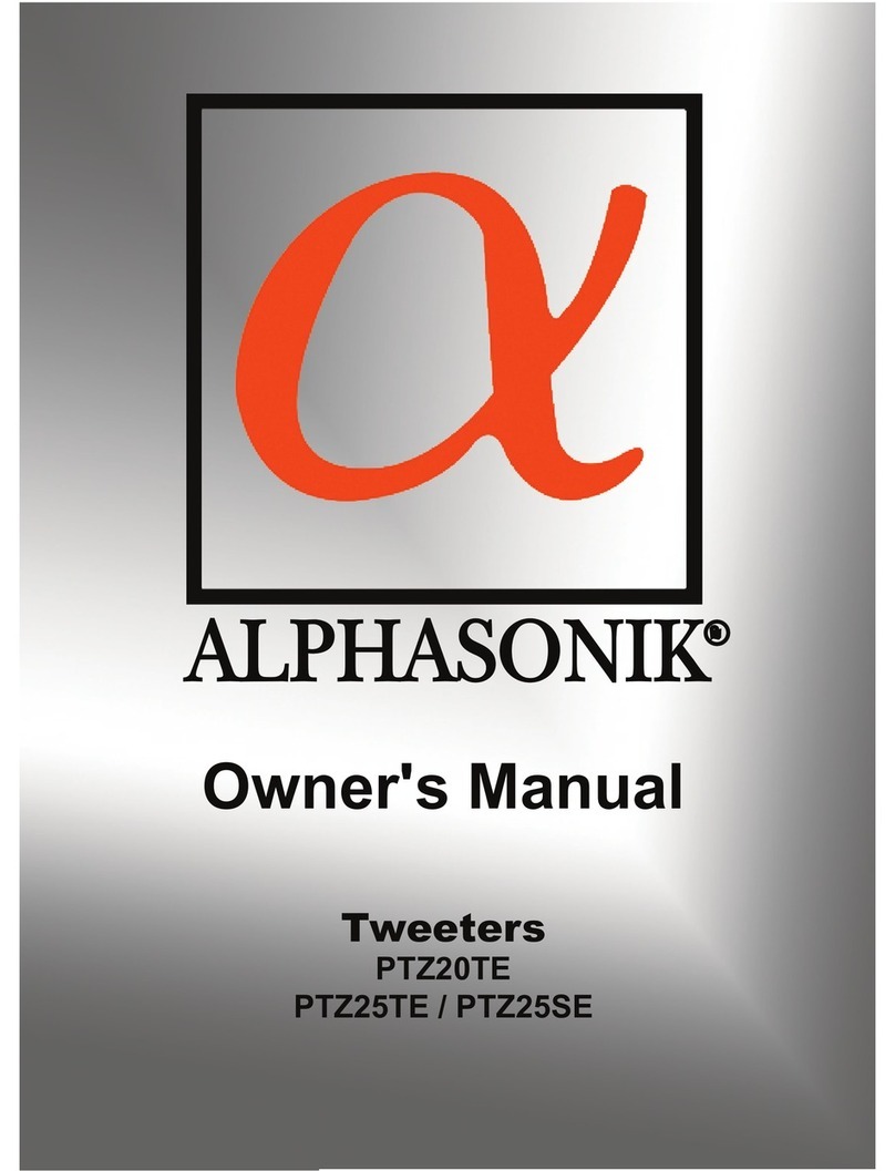 Alphasonik PTZ20TE owner's manual