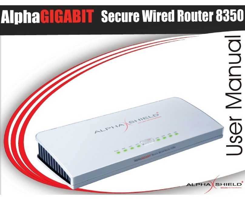 Alpha Shield Alpha Secure Wireless Router 8350 user manual
