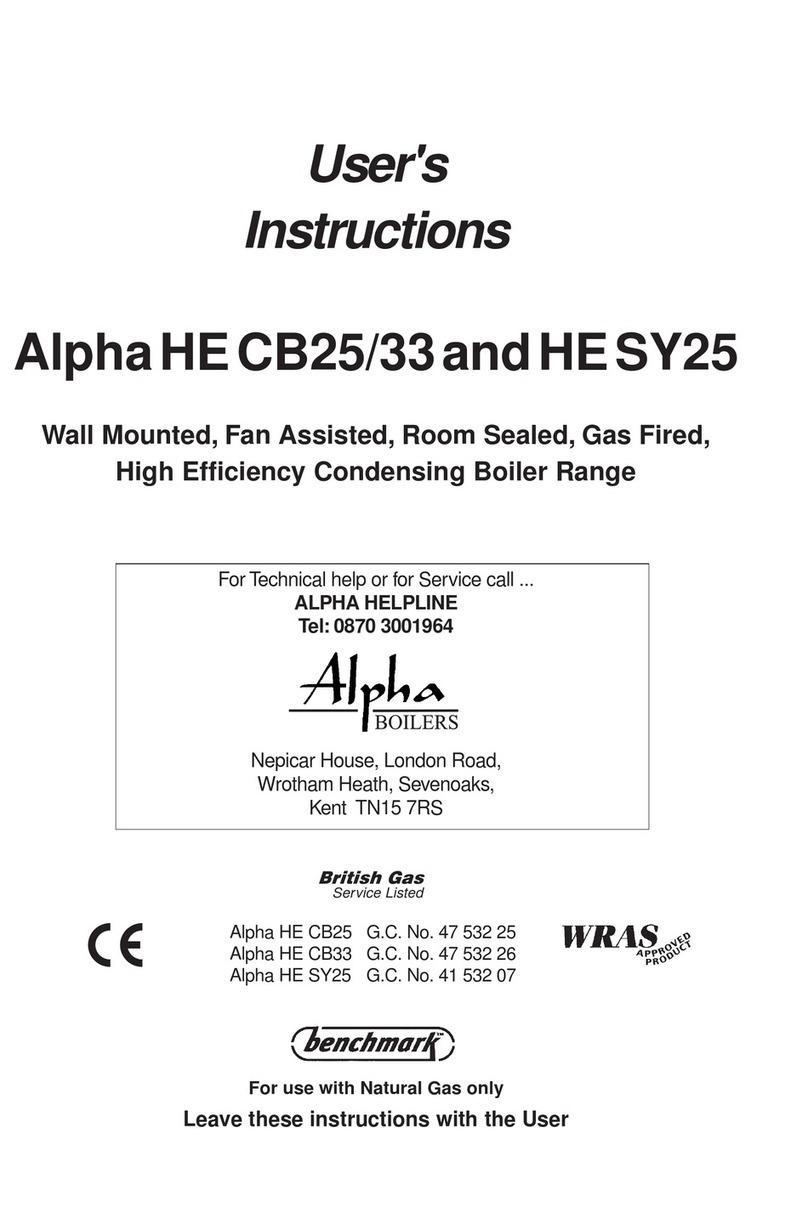 Alpha Boilers Benchmark HE CB33 User instructions