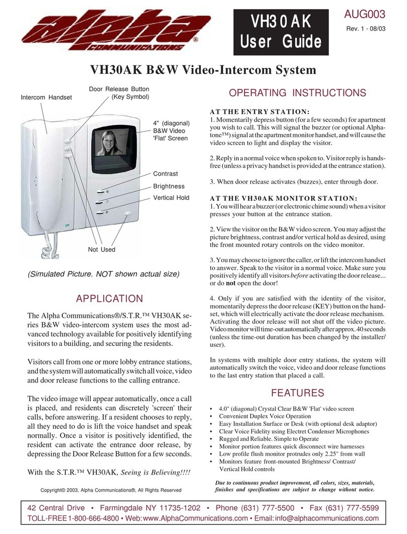 Alpha VH30AK user guide