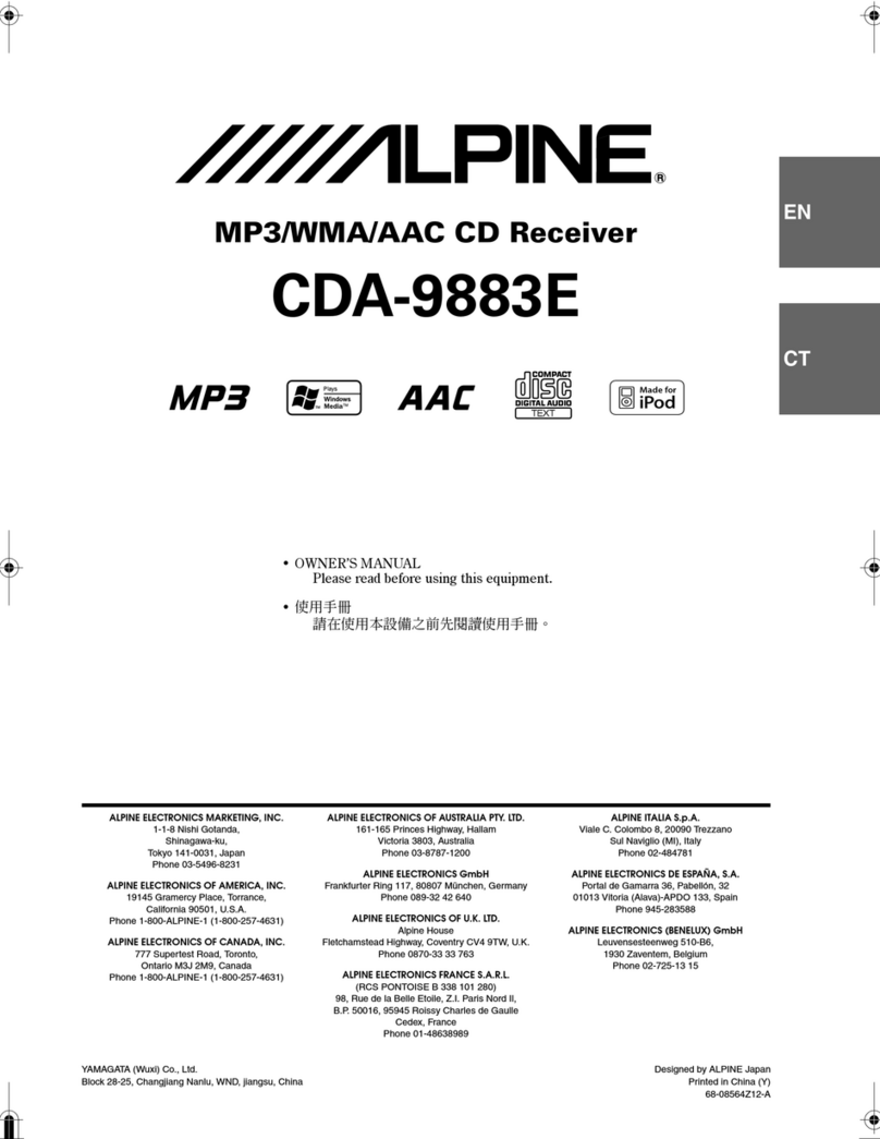 Alpine CDA-9883E User manual