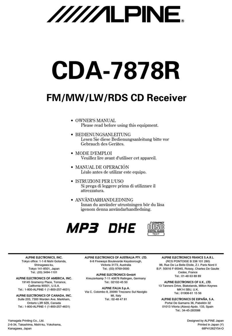 Alpine CDA-7878R owner's manual