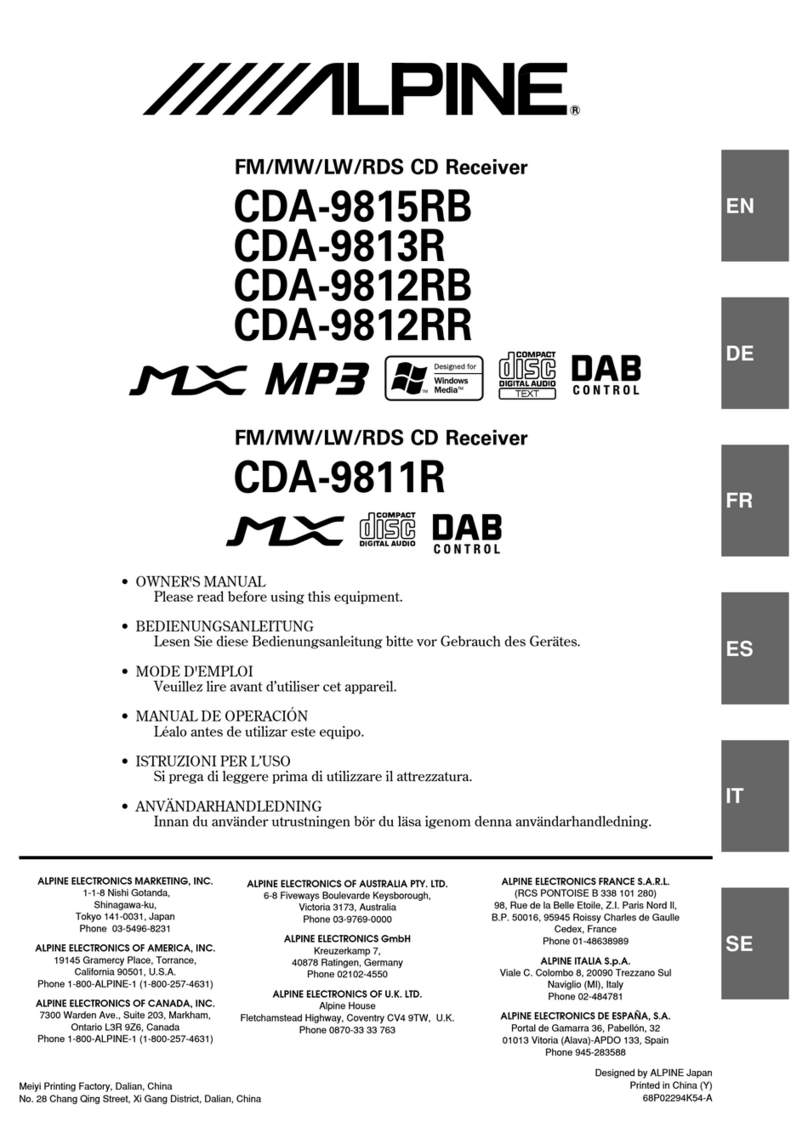 Alpine CDA-9811R User manual