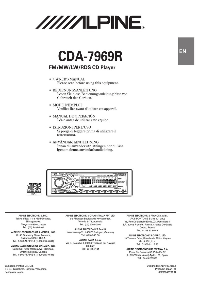 Alpine CDA-7969R owner's manual