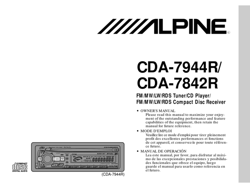 Alpine CDA-7842R owner's manual