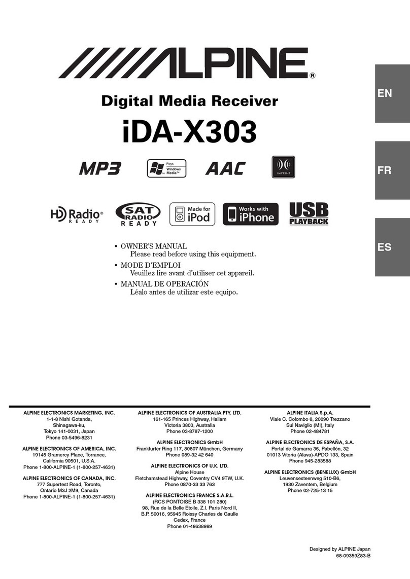 Alpine 68-09359Z83-B User manual