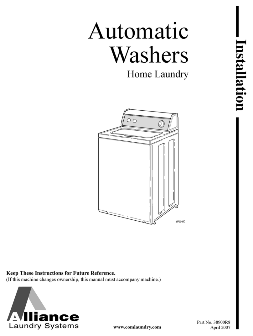 Alliance Laundry Systems W001C Installation