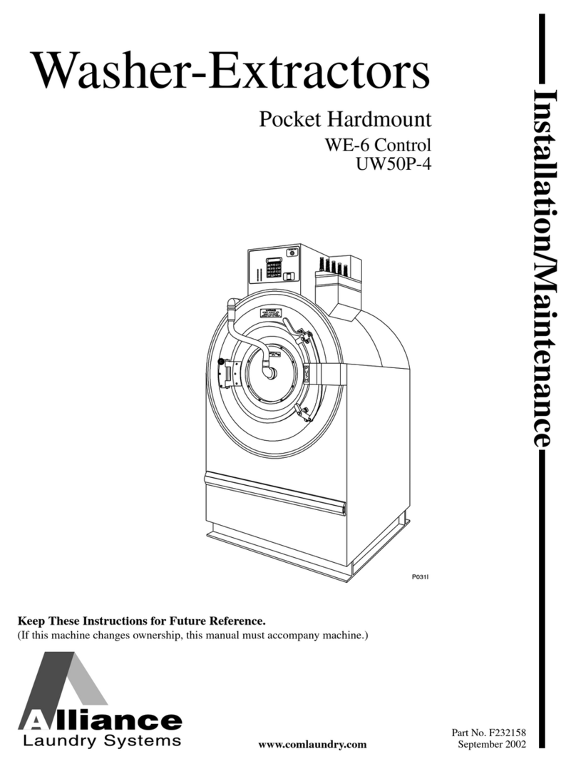 Alliance Laundry Systems POCKET HARDMOUNT UW50P4 Maintenance and service guide Alliance Laundry Systems POCKET HARDMOUNT UW50P4 Maintenance and service guide
