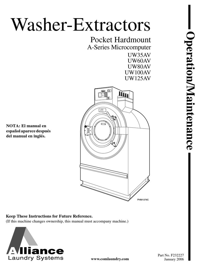 Alliance Laundry Systems UW100AV Troubleshooting guide Alliance Laundry Systems UW100AV Troubleshooting guide