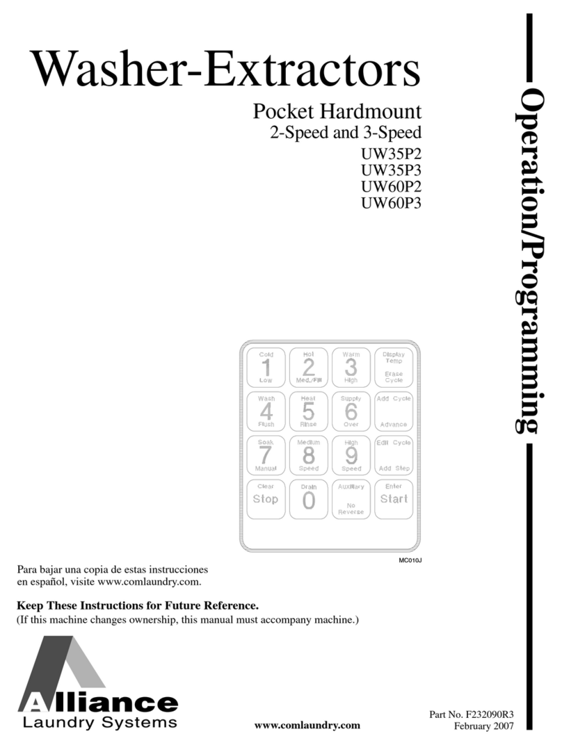 Alliance Laundry Systems UW35P2 User manual