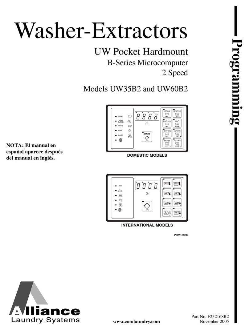 Alliance Laundry Systems UW POCKET HARDMOUNT UW35B2 Owner's manual
