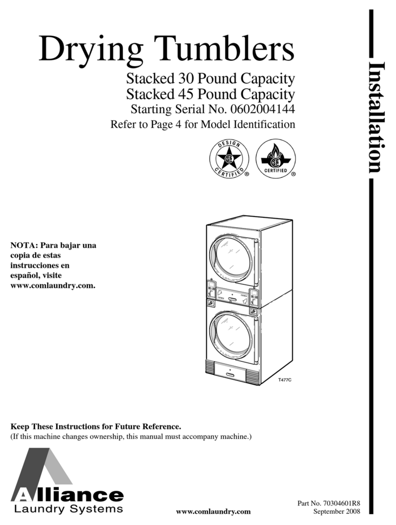 Alliance Laundry Systems T477C User manual