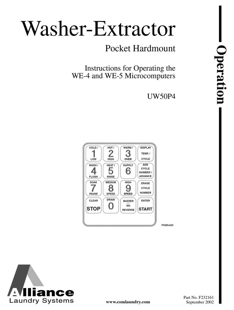 Alliance Laundry Systems POCKET HARDMOUNT UW50P4 User manual