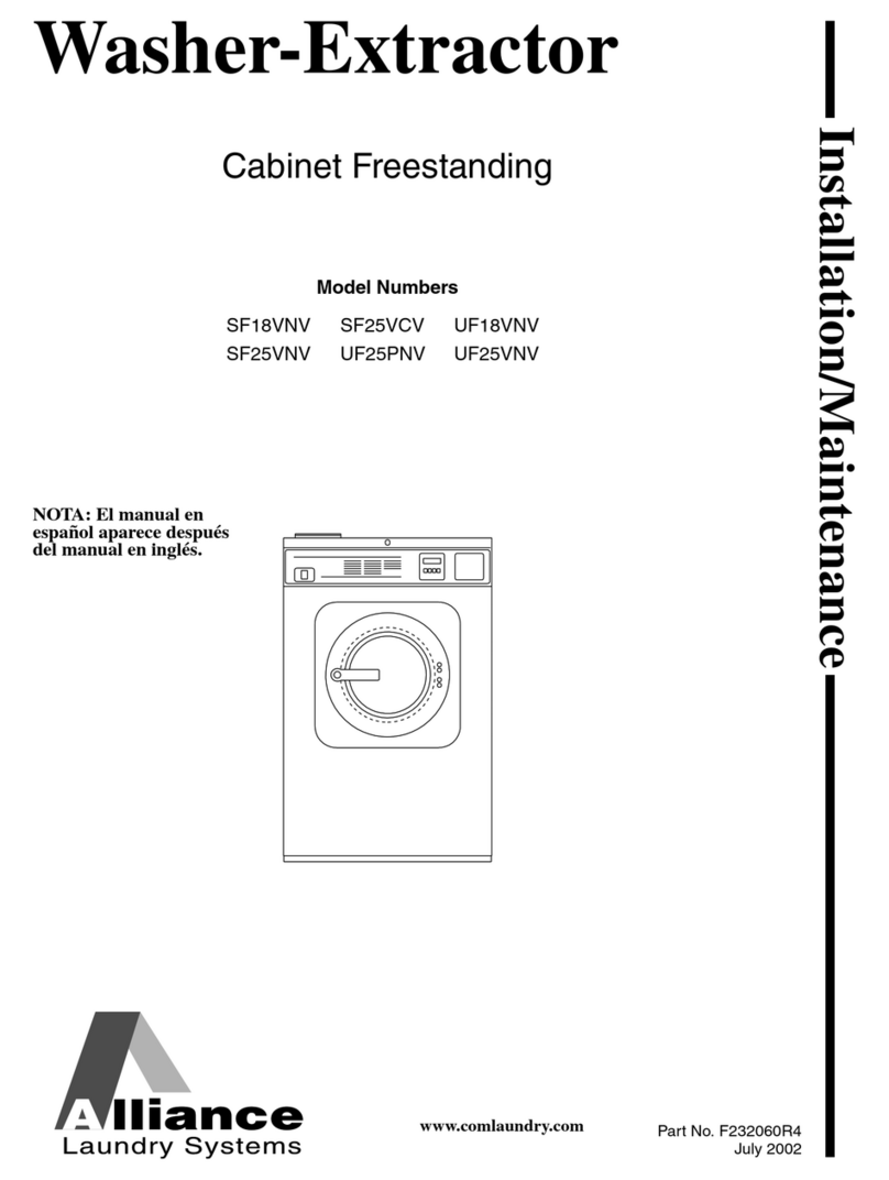 Alliance Laundry Systems SF18VNV Maintenance and service guide