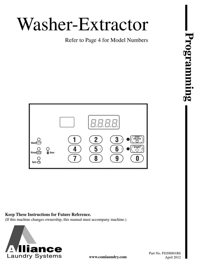 Alliance Laundry Systems PHM1263R Owner's manual