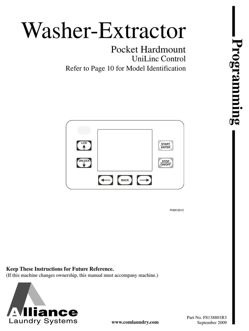 Alliance Laundry Systems PHM1401C Owner's manual
