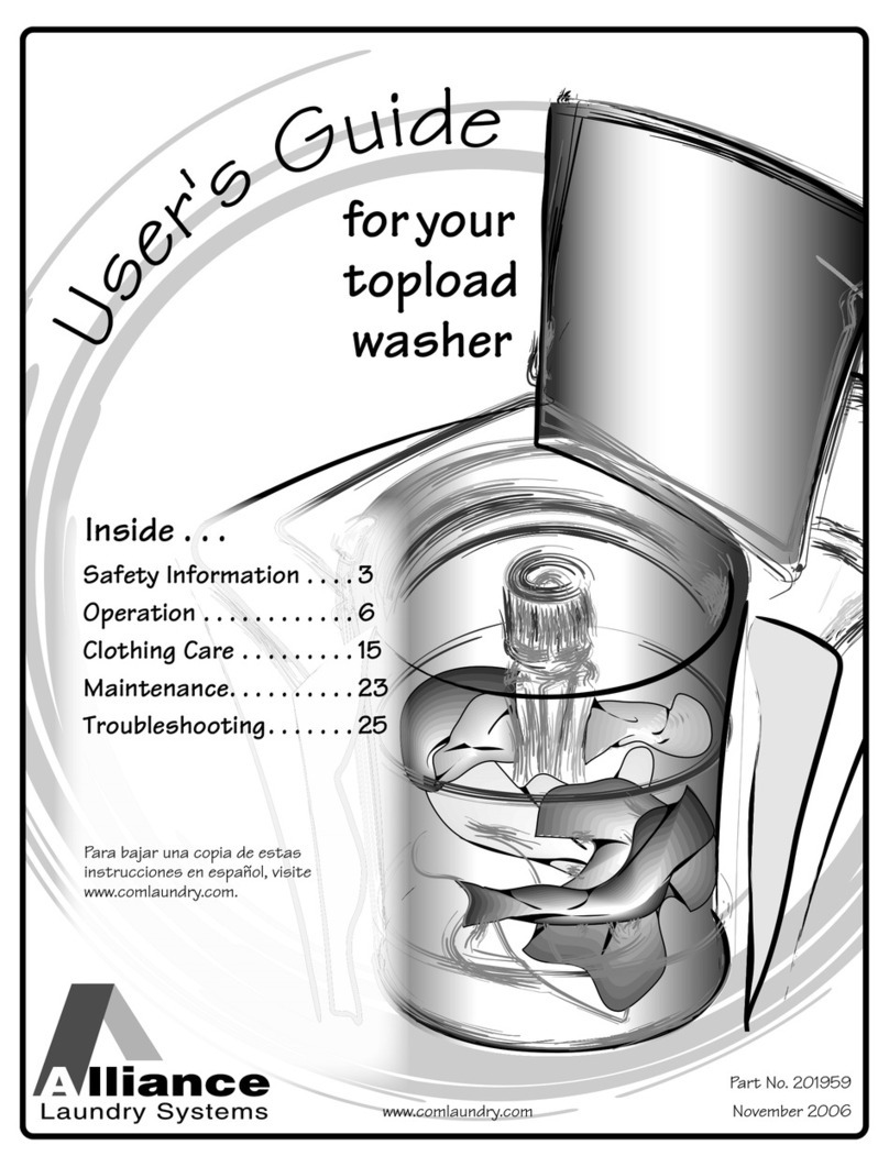 Alliance Laundry Systems LWS02N Series user guide
