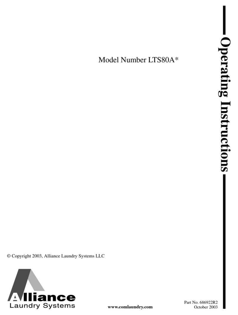 Alliance Laundry Systems LTS80A Series User manual