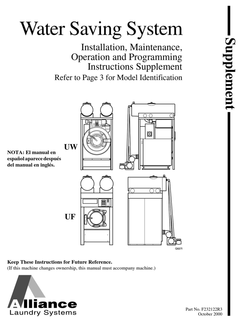 Alliance Laundry Systems F232122R3 Supplement Alliance Laundry Systems F232122R3 Supplement