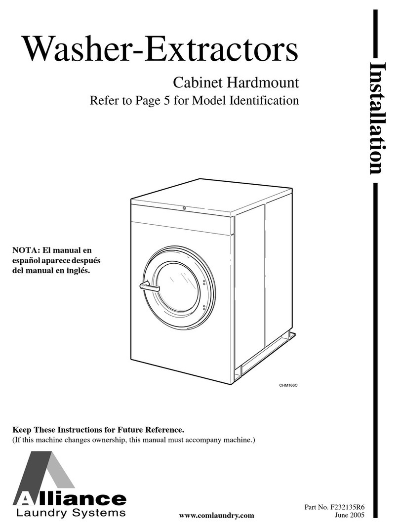 Alliance Laundry Systems Washer-Extractor User manual Alliance Laundry Systems Washer-Extractor User manual