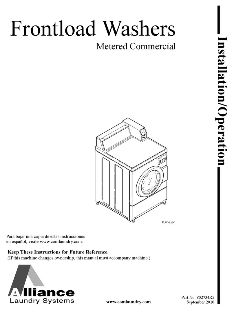 Alliance Laundry Systems FLW1526C User manual