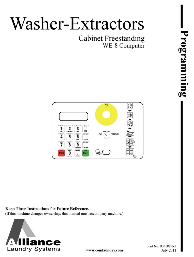 Alliance Laundry Systems CABINET FREESTANDING 9001889R7 Operating instructions