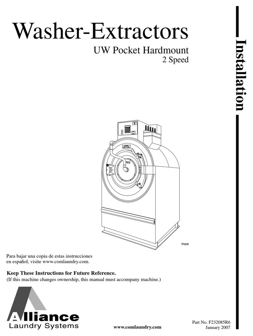 Alliance Laundry Systems UW POCKET HARDMOUNT UW35B2 User manual