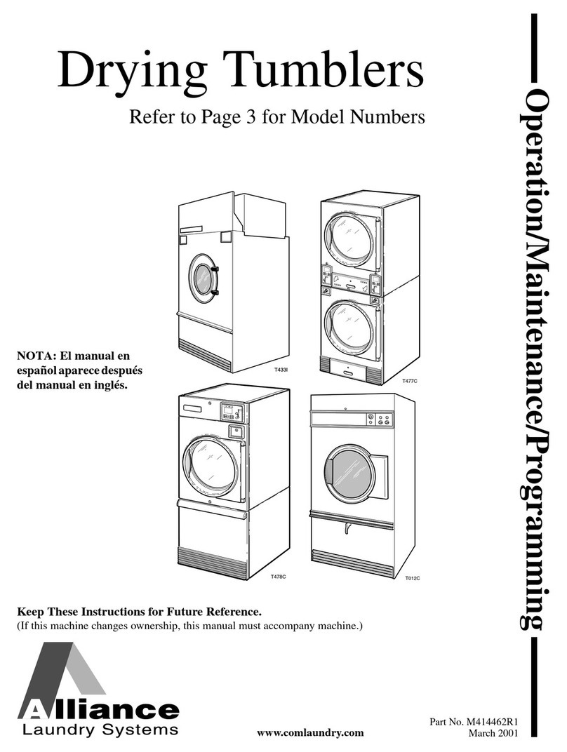 Alliance Laundry Systems T453I operation & maintenance