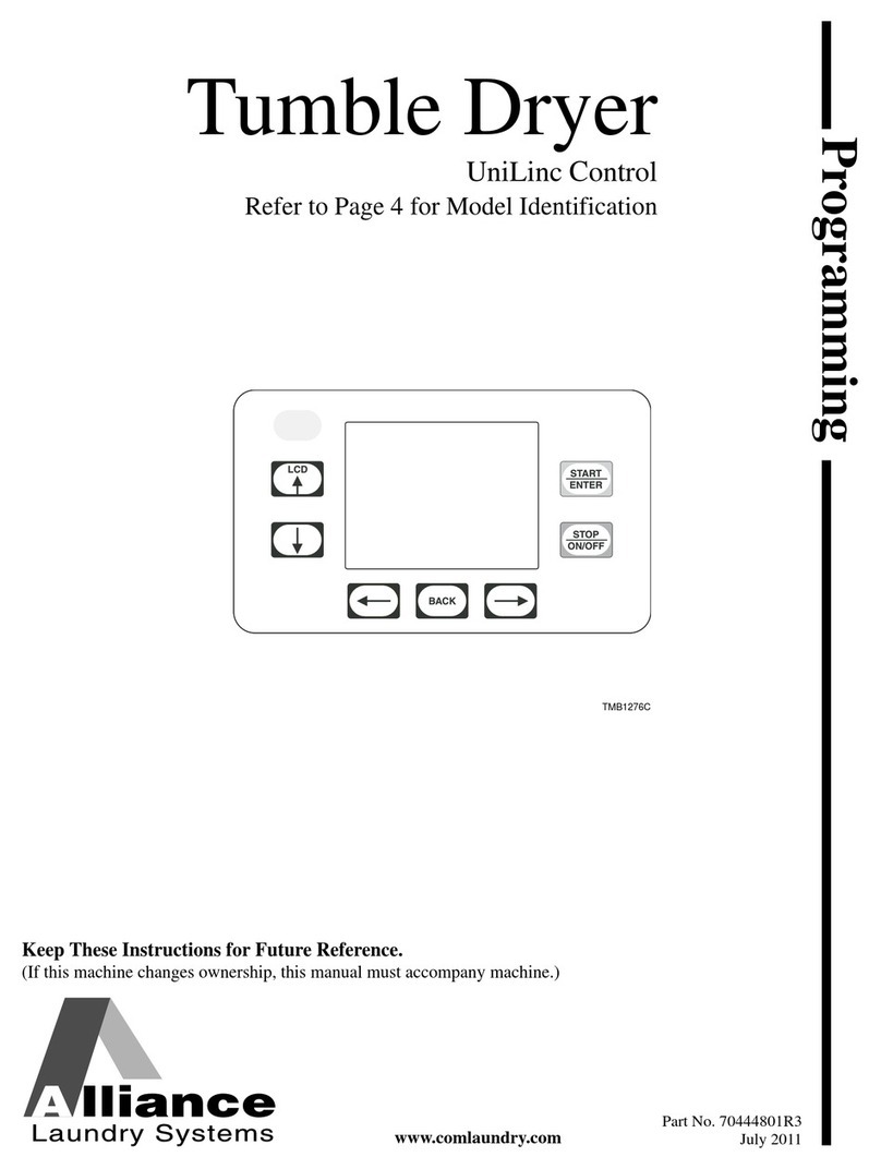 Alliance Laundry Systems TMB1276C Programming manual