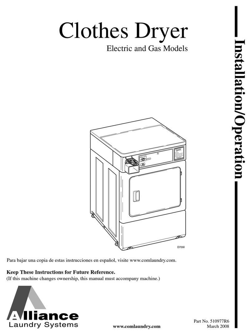 Alliance Laundry Systems SFG109*F Guide