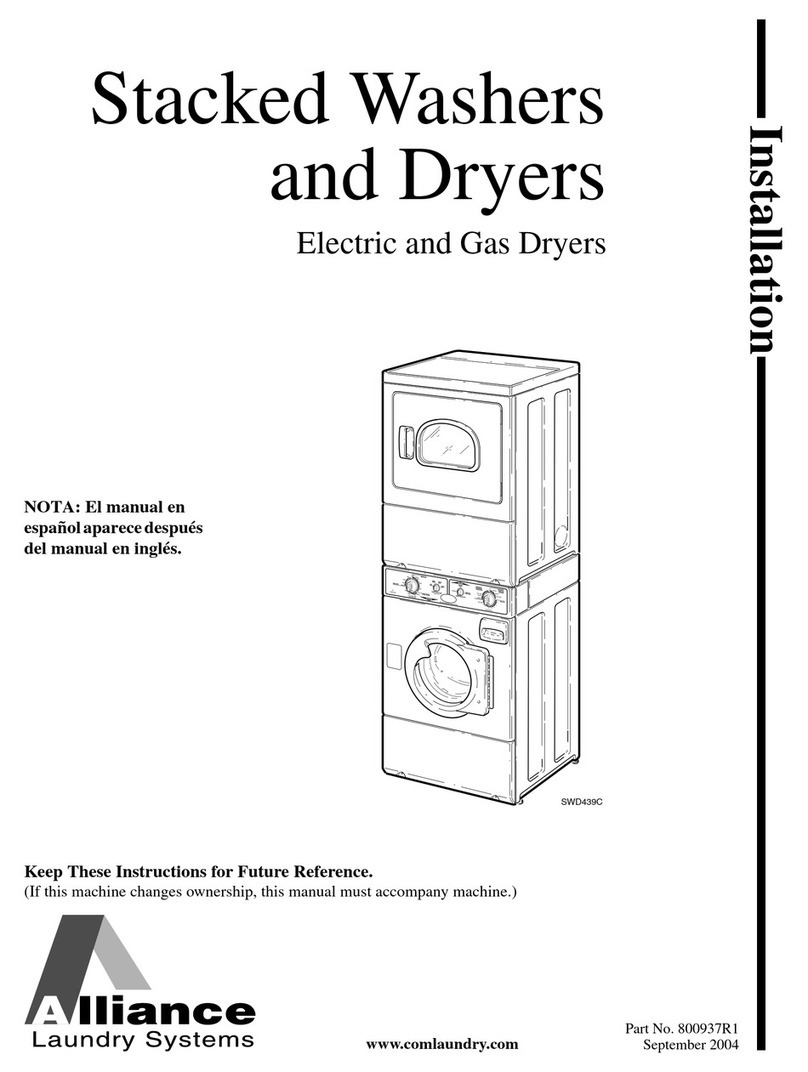 Alliance Laundry Systems SWD439C User manual