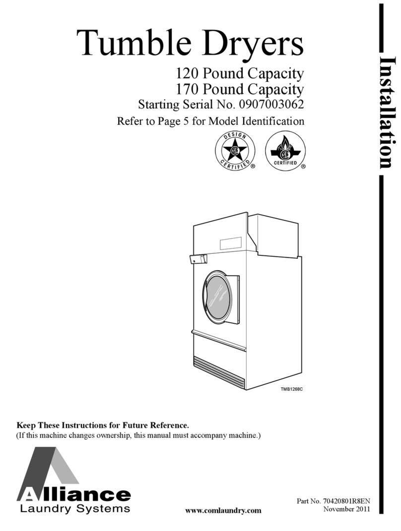 Alliance Laundry Systems 907003062 User manual Alliance Laundry Systems 907003062 User manual