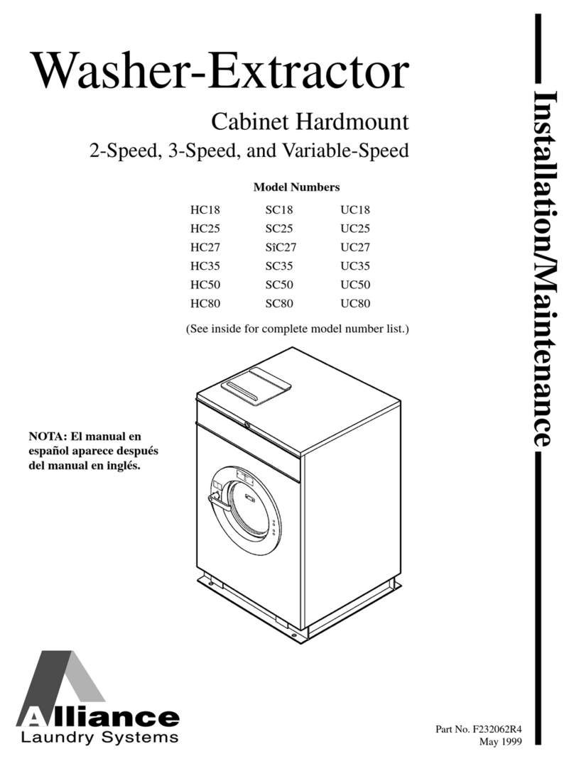 Alliance Laundry Systems HC18 Installation & maintenance Alliance Laundry Systems HC18 Installation & maintenance