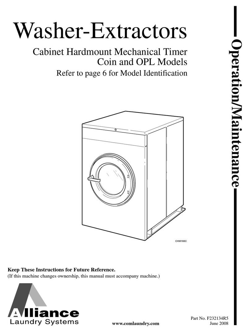 Alliance Laundry Systems Hardmount Coin and OPL Installation and operation manual Alliance Laundry Systems Hardmount Coin and OPL Installation and operation manual