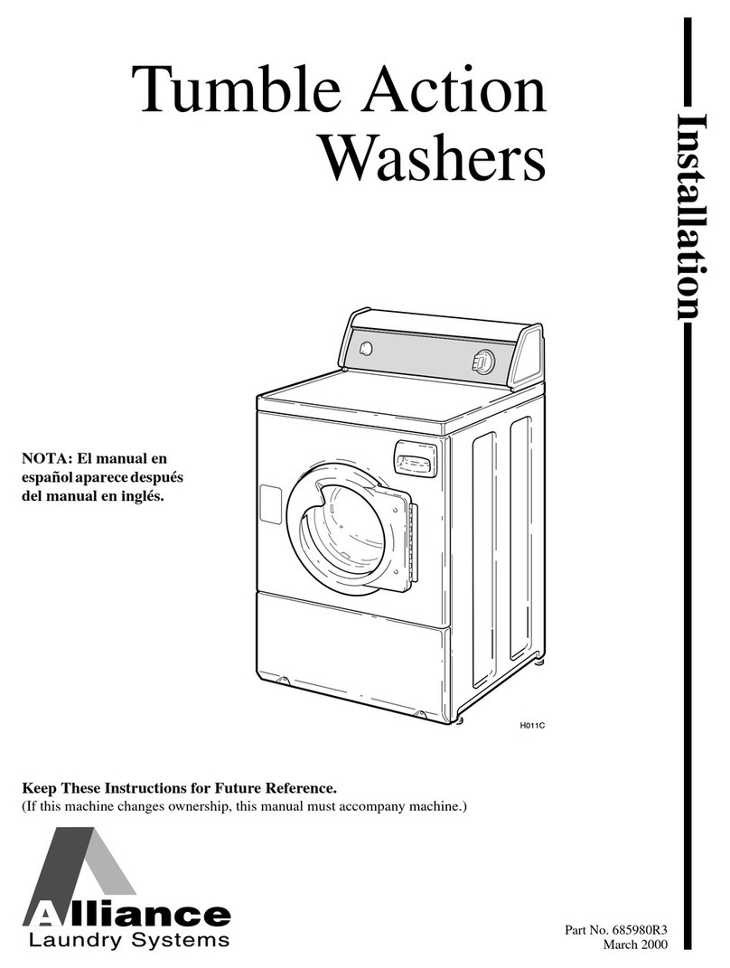 Alliance Laundry Systems H011C User manual