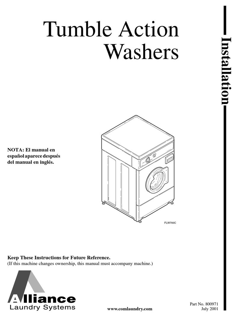 Alliance Laundry Systems FLW700C User manual