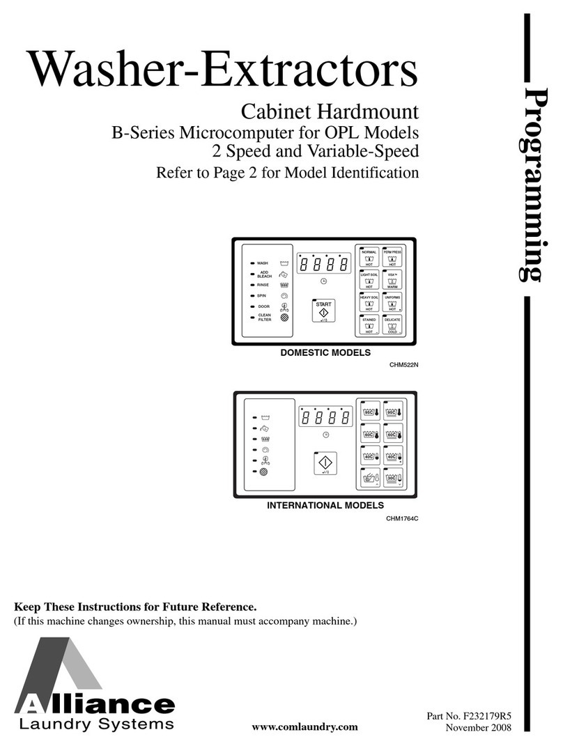 Alliance Laundry Systems F232179R5 Owner's manual