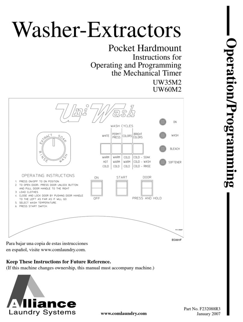 Alliance Laundry Systems EC001F User manual