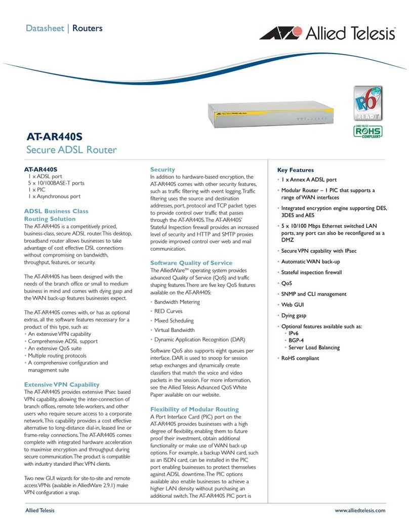 Allied Telesis SwitchBlade AT-AR440S User manual