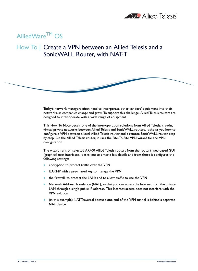 Allied Telesis AlliedWare NetScreen Routers Network guide