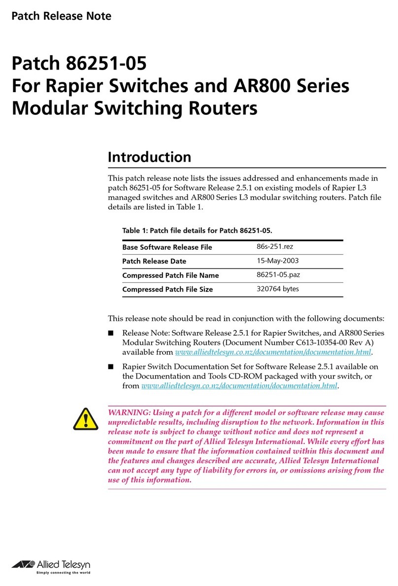 Allied Telesis 86251-05 Instruction Manual