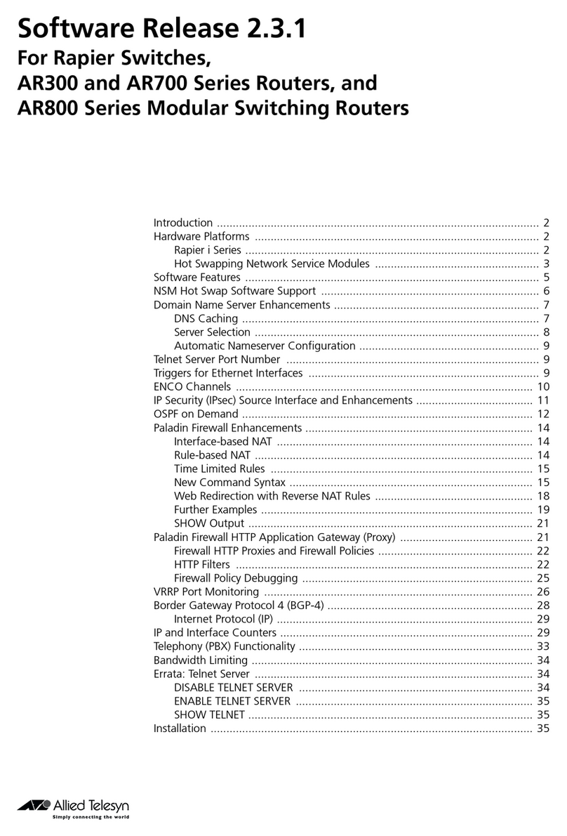 Allied Telesis AR 300  AT-AR300 AT-AR300 Instruction Manual