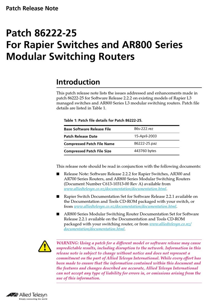Allied Telesis 86222-25 Instruction Manual Allied Telesis 86222-25 Instruction Manual
