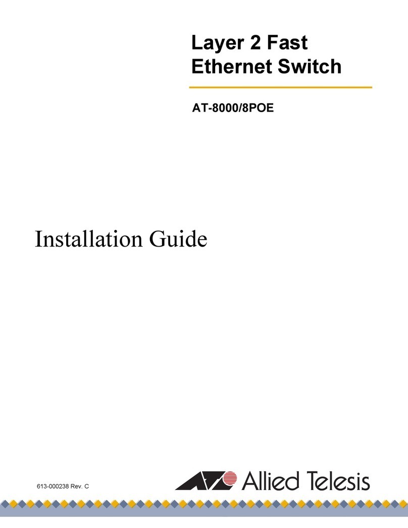 Allied Telesis AT 8000/8POE installation guide Allied Telesis AT 8000/8POE installation guide