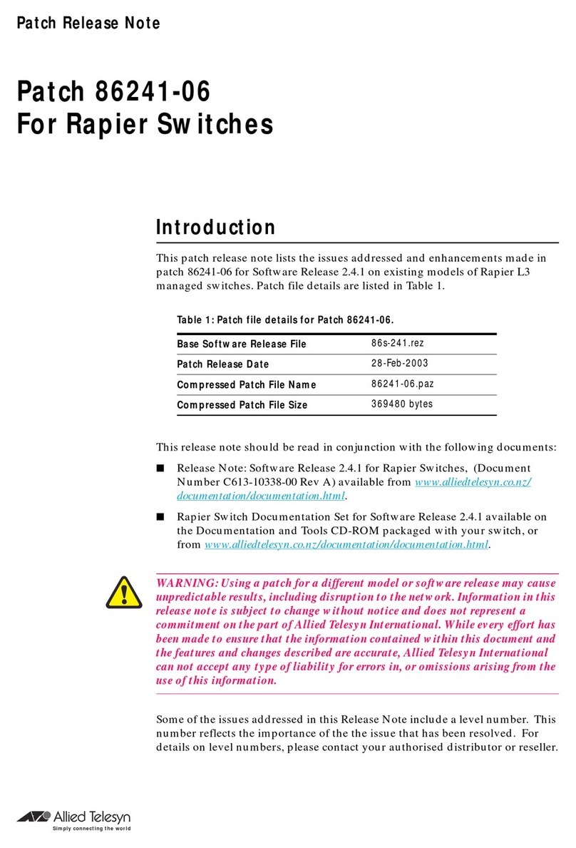 Allied Telesis 86241-06 Instruction Manual