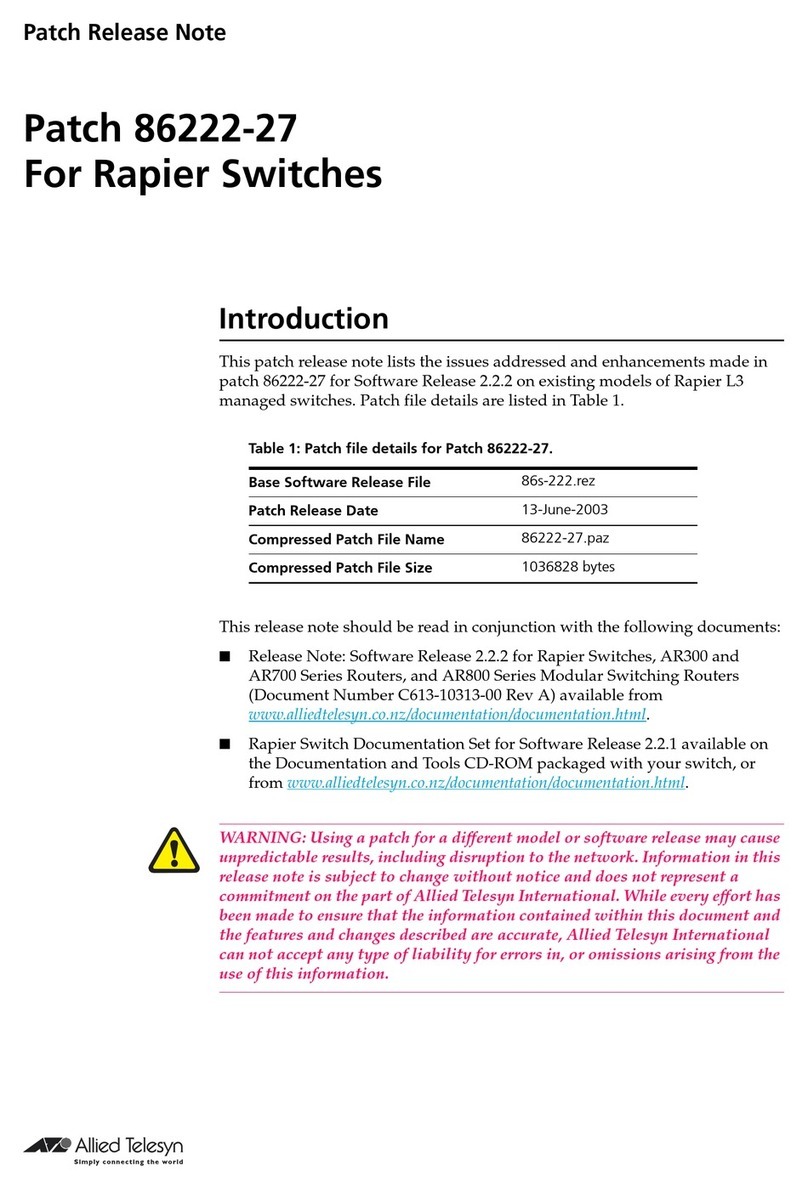 Allied Telesis 86222-27 Instruction Manual