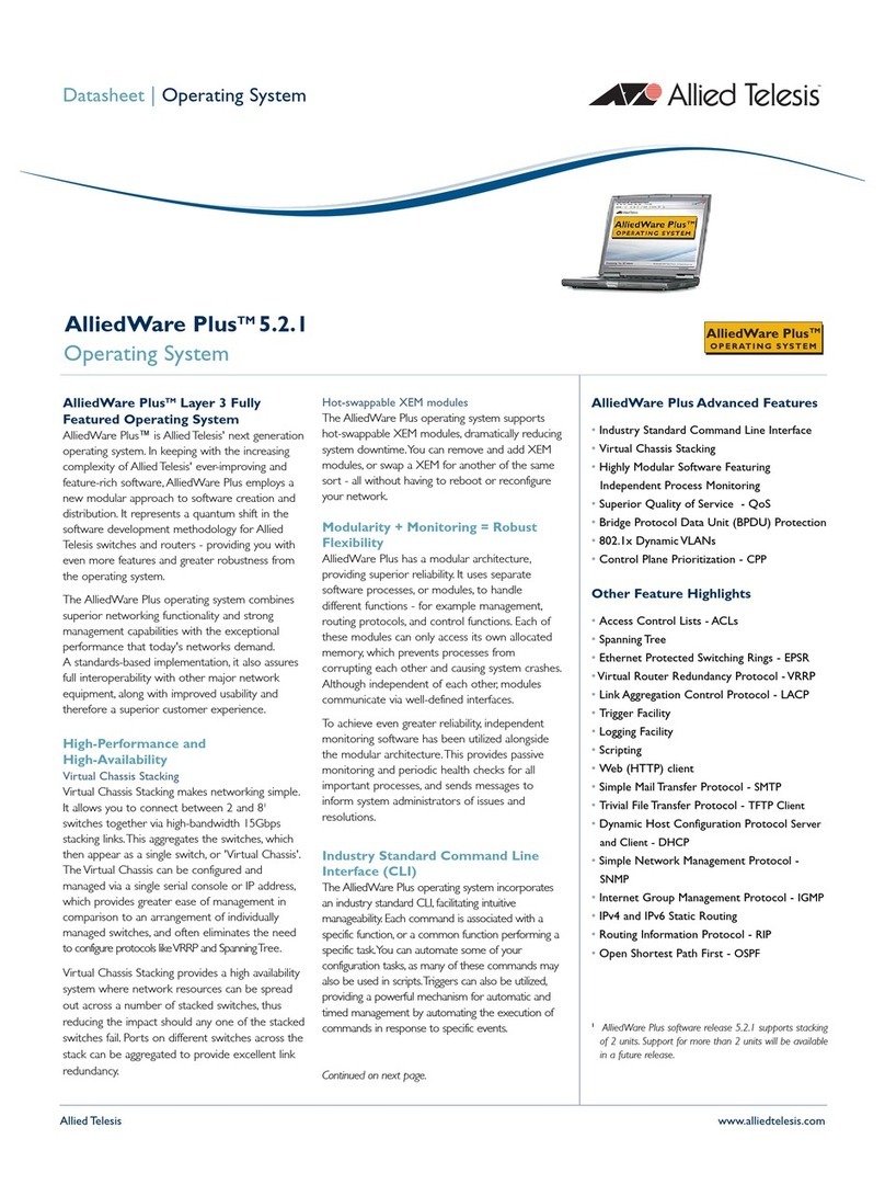 Allied Telesis AlliedWare Plus 5.2.1 User manual