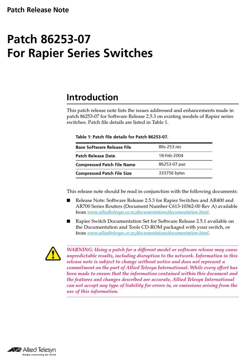Allied Telesis 86253-07 release note Allied Telesis 86253-07 release note