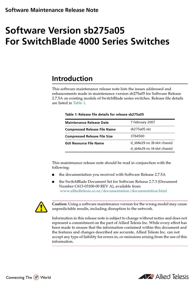 Allied Telesis 4000 Series Instruction Manual